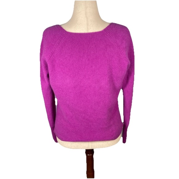 Sundance 100% Cashmere V-Neck Pullover Sweater Pink Purple Women's Size Medium M - Picture 3 of 5